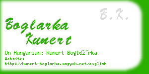 boglarka kunert business card